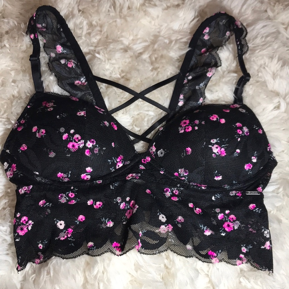 PINK Flower Bralette